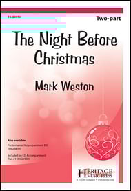 The Night Before Christmas Two-Part choral sheet music cover Thumbnail